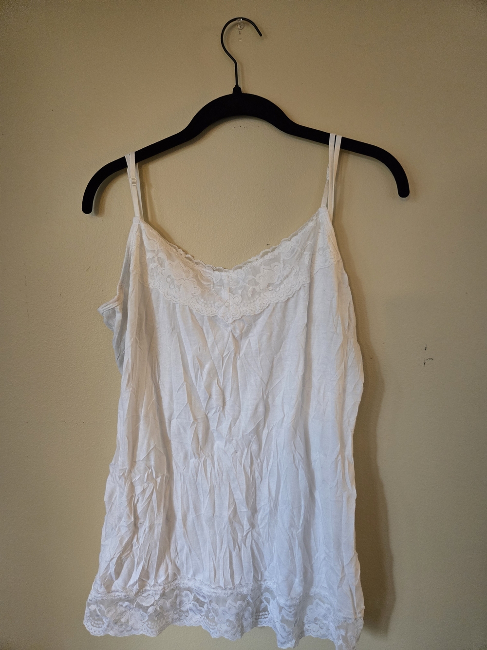 Maurices White Lace-Trim Camisole